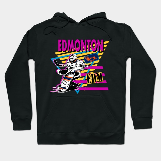 Edmonton Neon Hockey Hoodie by Locker Room Originals